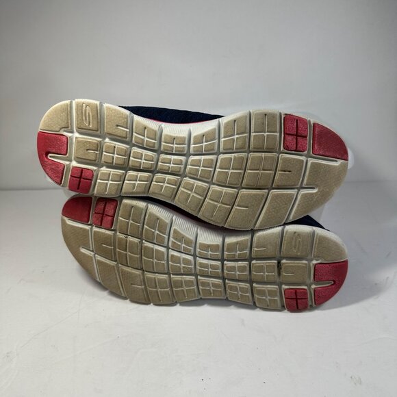 Skechers Womens Flex Sole 2.0 Navy Pink Athletic Shoes Sz 9 Memory Foam Comfort - Picture 13 of 13